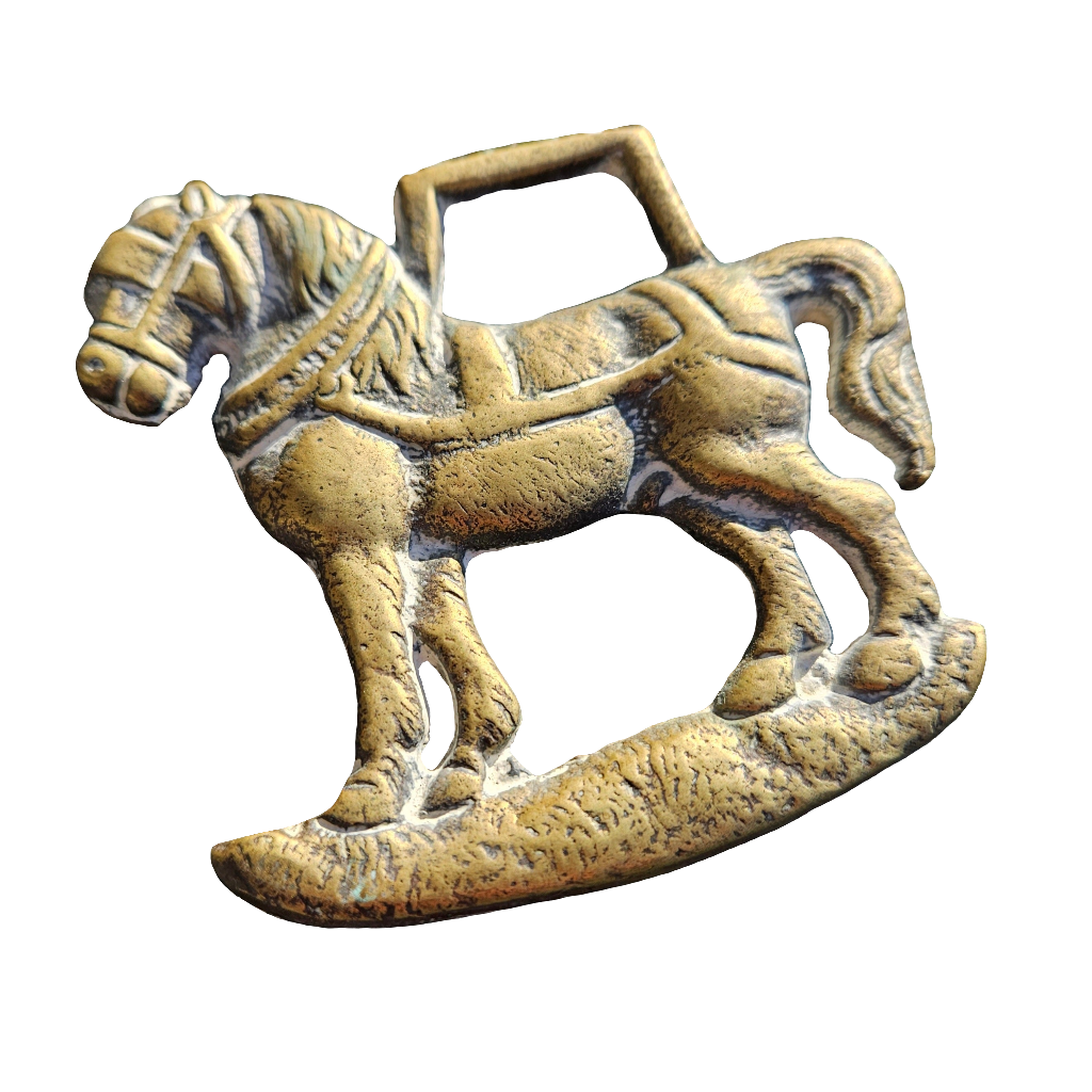 Horse Shaped Antique Old Horse Brass Hanging Vintage Decoration