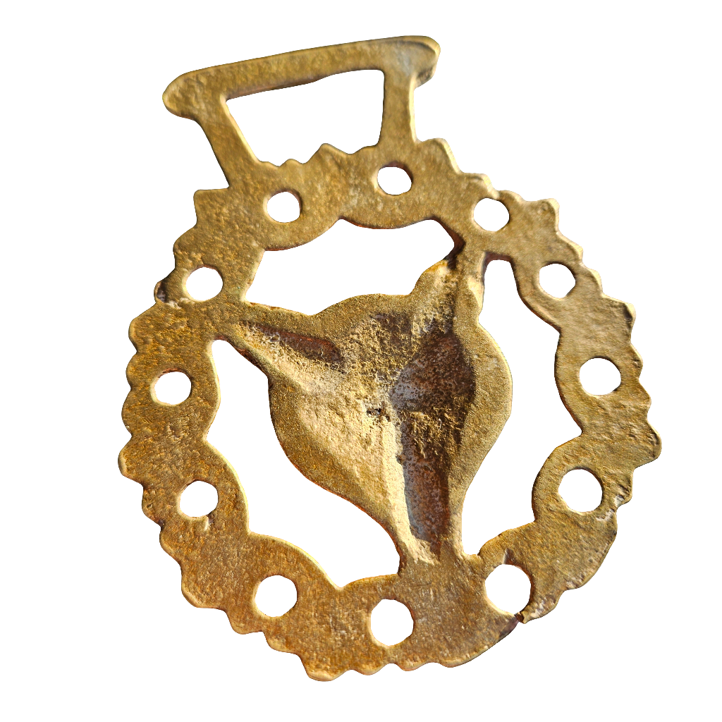 Fox Head Horse Brass Vintage Old English Decor Brasses