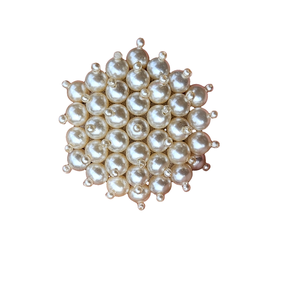 Vintage Cluster Brooch Simulated Seed Pearls Bridal Pin Jewellery Jewelry