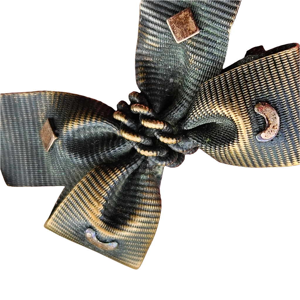 Beautiful Bronze Bow Brooch Vintage Ribbon Pin Handmade Metal Jewellery Antique