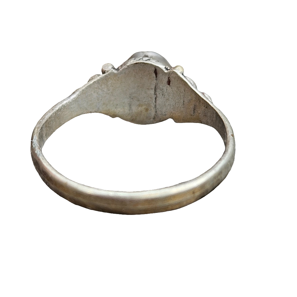 Mens Vintage Onyx Ring Large Size 10 Handmade Old Jewellery Jewelry