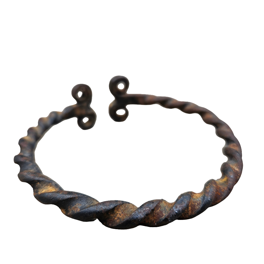 Wrought Iron Torque Bangle Viking Scandinavian Jewellery Antique Bracelet