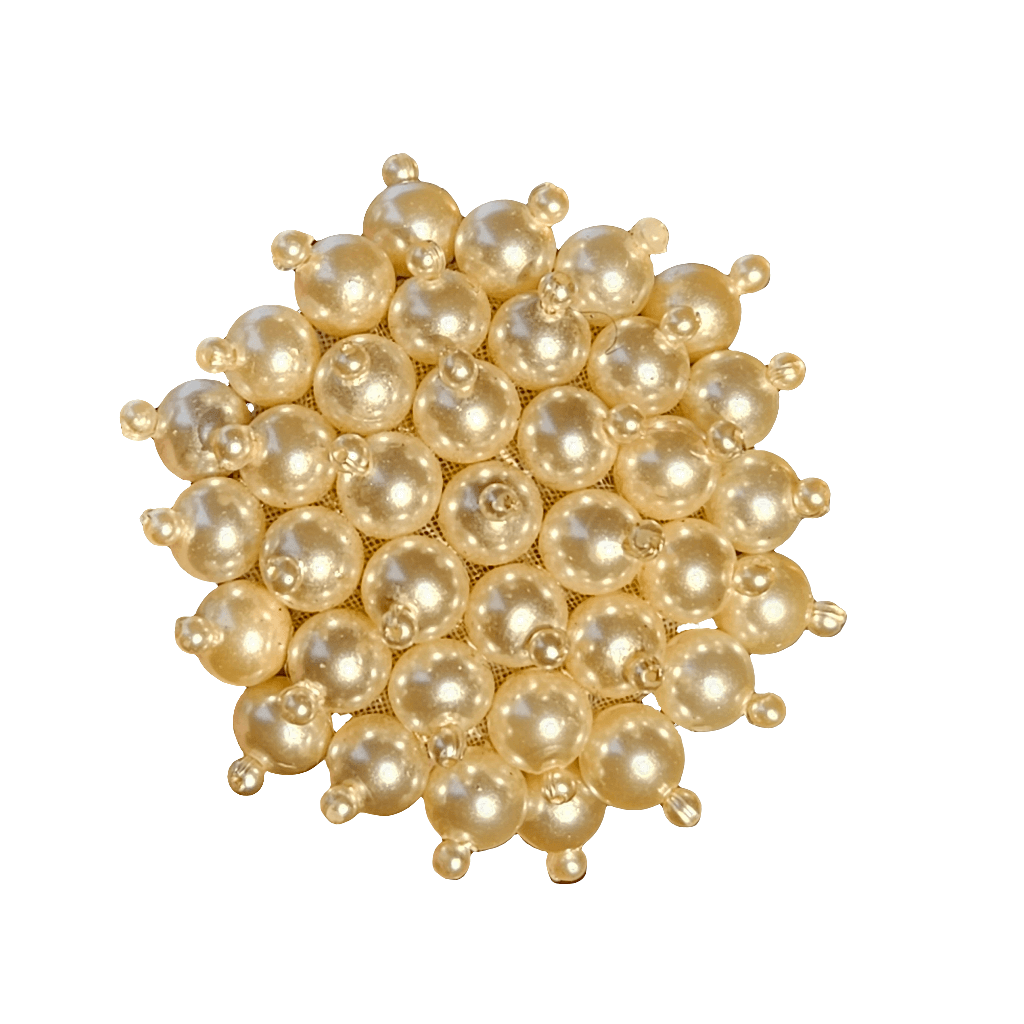 Vintage Cluster Brooch Simulated Seed Pearls Bridal Pin Jewellery Jewelry
