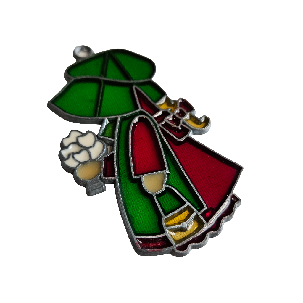 Holly Hobby Suncatcher Stained Glass Window Hanging Ornament