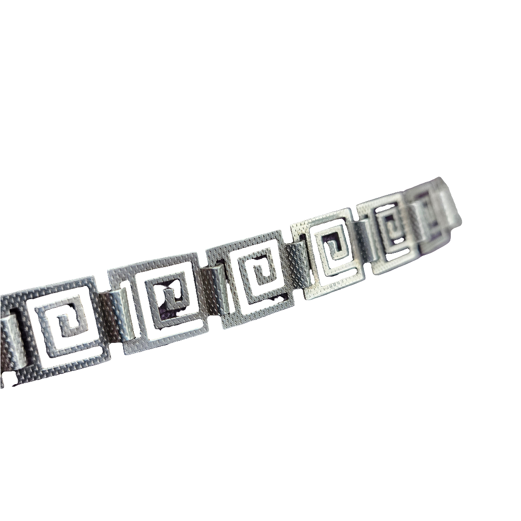 Greek Key Bracelet Sterling Silver Vintage Reversible Jewellery