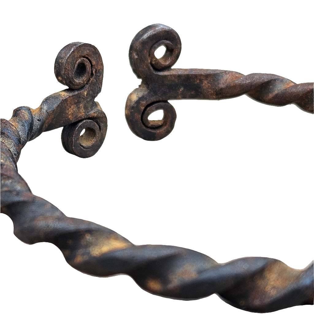 Wrought Iron Torque Bangle Viking Scandinavian Jewellery Antique Bracelet