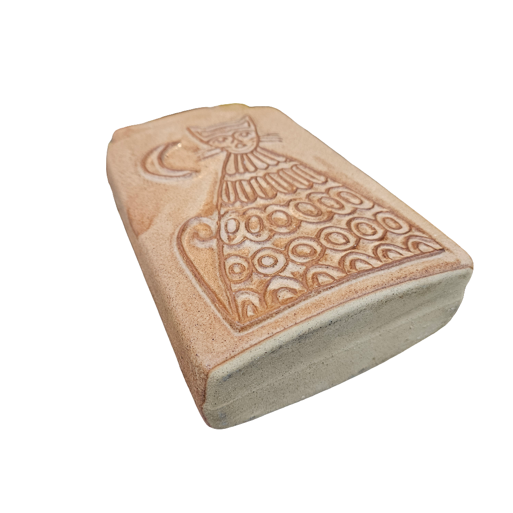 The Owl And The Pussycat Vase Vintage Brown Pottery Nursery Kids Room Decor