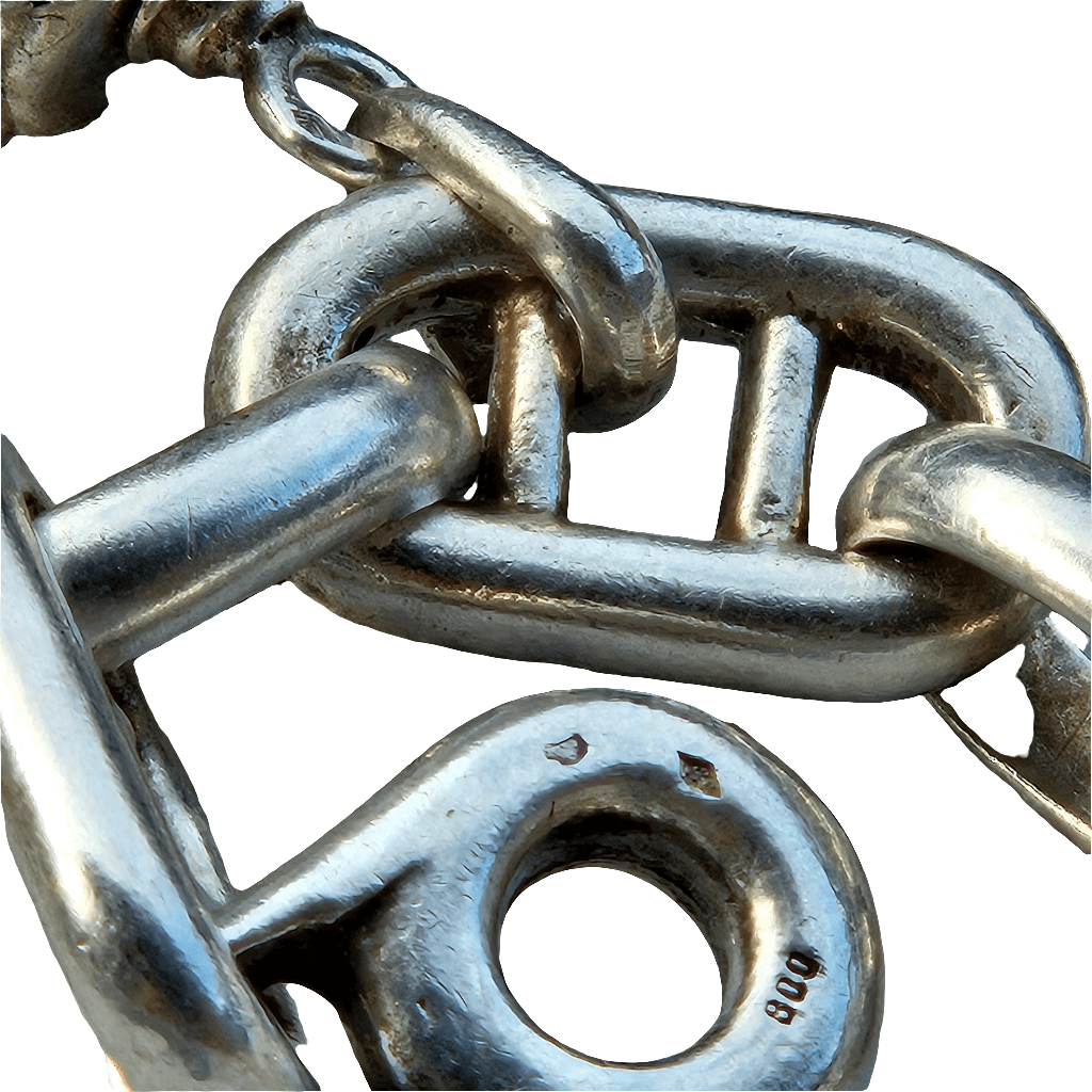 Gaetan De Percin For Hermes Marine Link Bracelet Silver Chaine D'ancre 1940s