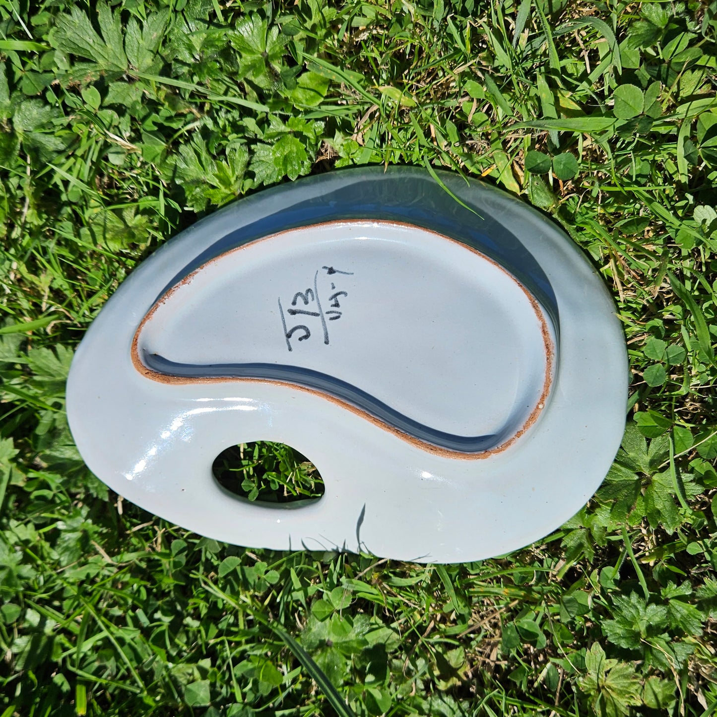 Italy Pottery Spiral Print 50s 60s Vintage Dish Bowl Kitsch Italian