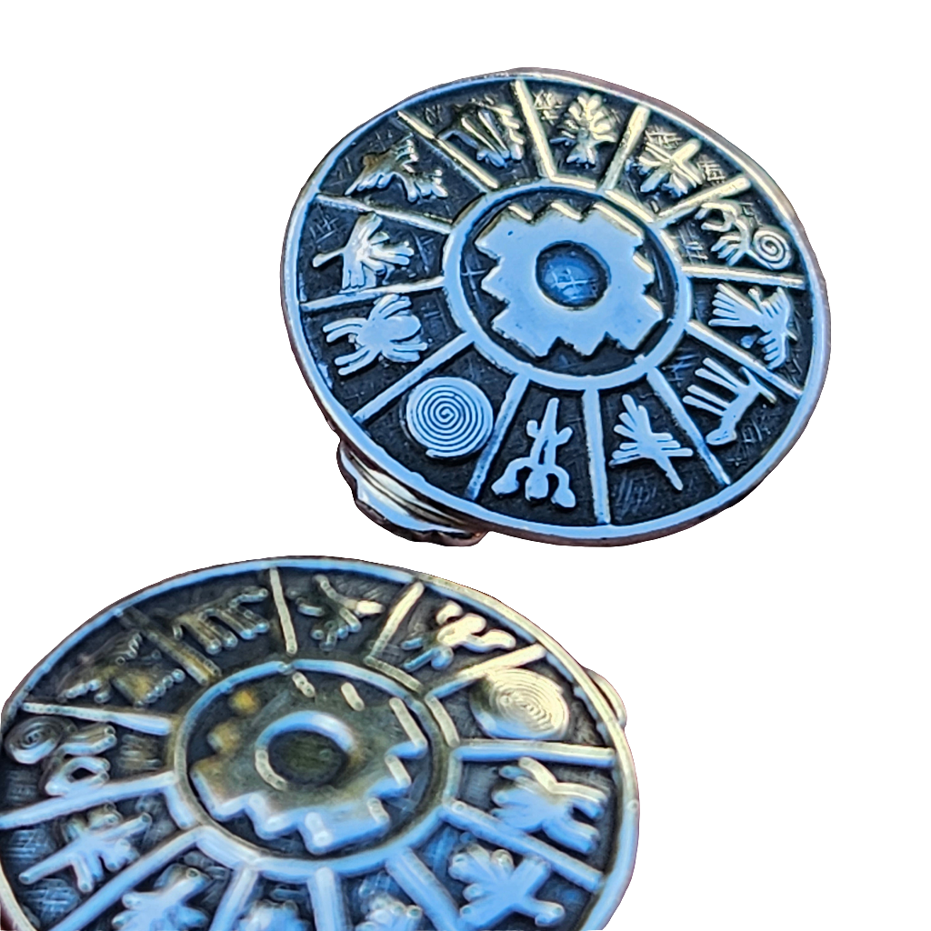 Zodiac Earrings 950 Sterling Silver Vintage Clip On Astrology Jewellery