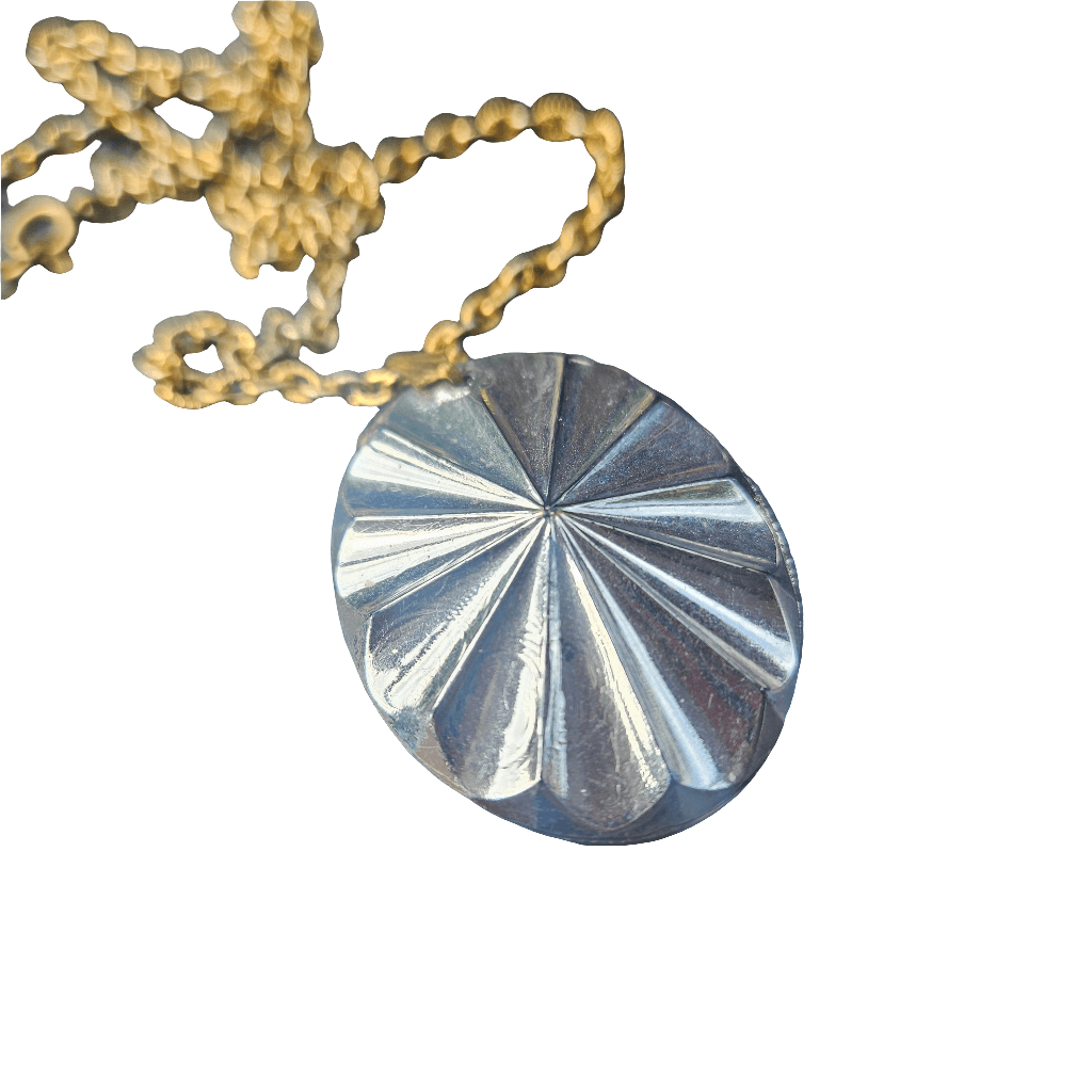 Vintage Prism Necklace Multicolour Rainbow Glass Pendant 70s Jewellery