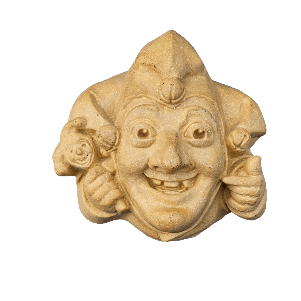 Medieval Style Gargoyle Wall Hanging Ornament Jester Cast Stone Vintage Decor