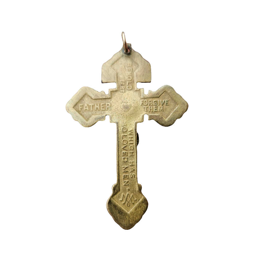 Nazareth Cross Old Brass Jesus Antique Pendant For Necklace Antique Jewellery Gift