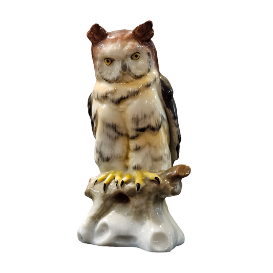 Chelsea Pottery Antique Porcelain Owl Bird Gold Anchor Mark 18th Century