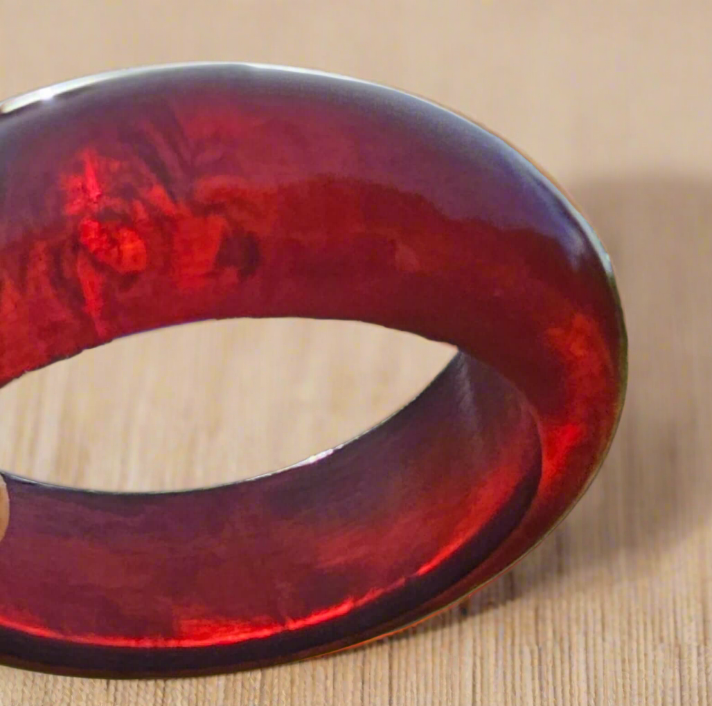 Genuine Amber Bangle Stunning Vintage Bracelet Red Jewellery