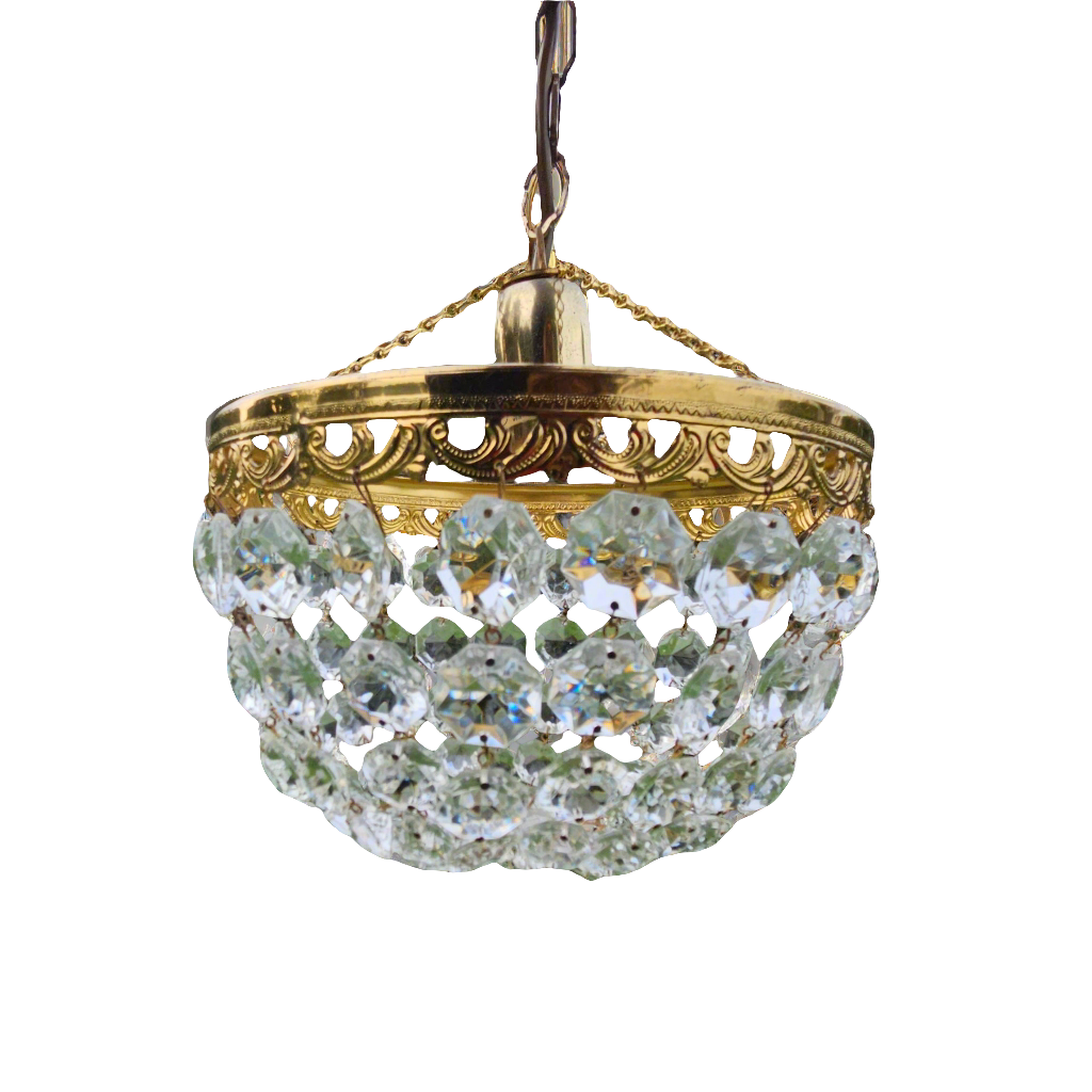 Crystal Chandelier Gold Vintage Ceiling Lighting Light Hanging