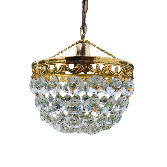 Crystal Chandelier Gold Vintage Ceiling Lighting Light Hanging