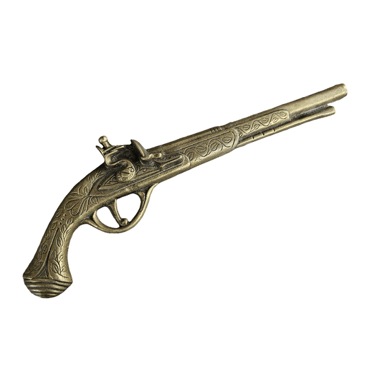 Large Brass Gun Wall Hanging Decor Pistol Vintage Ornament Man Cave Gift