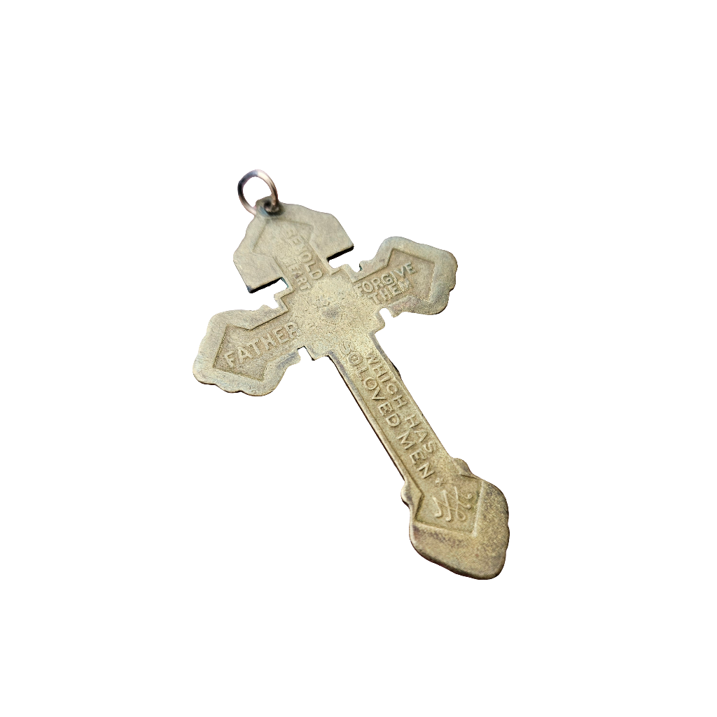 Nazareth Cross Old Brass Jesus Antique Pendant For Necklace Antique Jewellery Gift