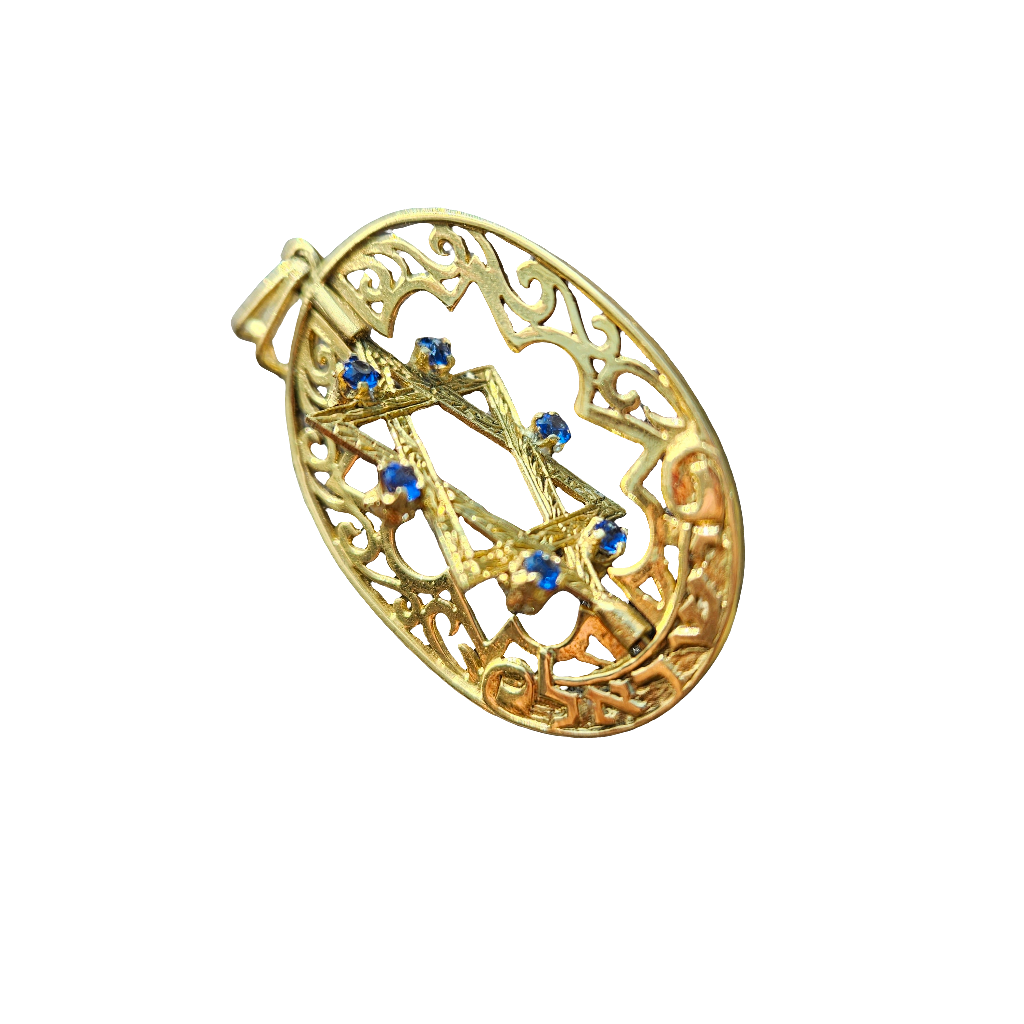 Large Israel 14k Gold Star Of David Articulated Pendant Vintage Spinner