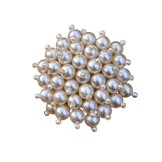 Vintage Cluster Brooch Simulated Seed Pearls Bridal Pin Jewellery Jewelry