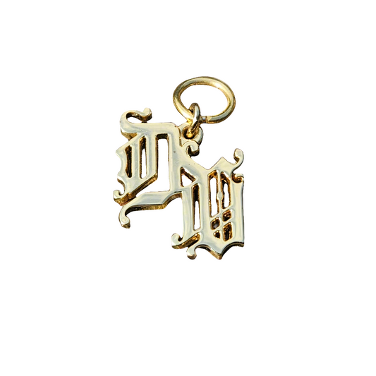 Donatella Versace Golden Logo Charm DV Pendant