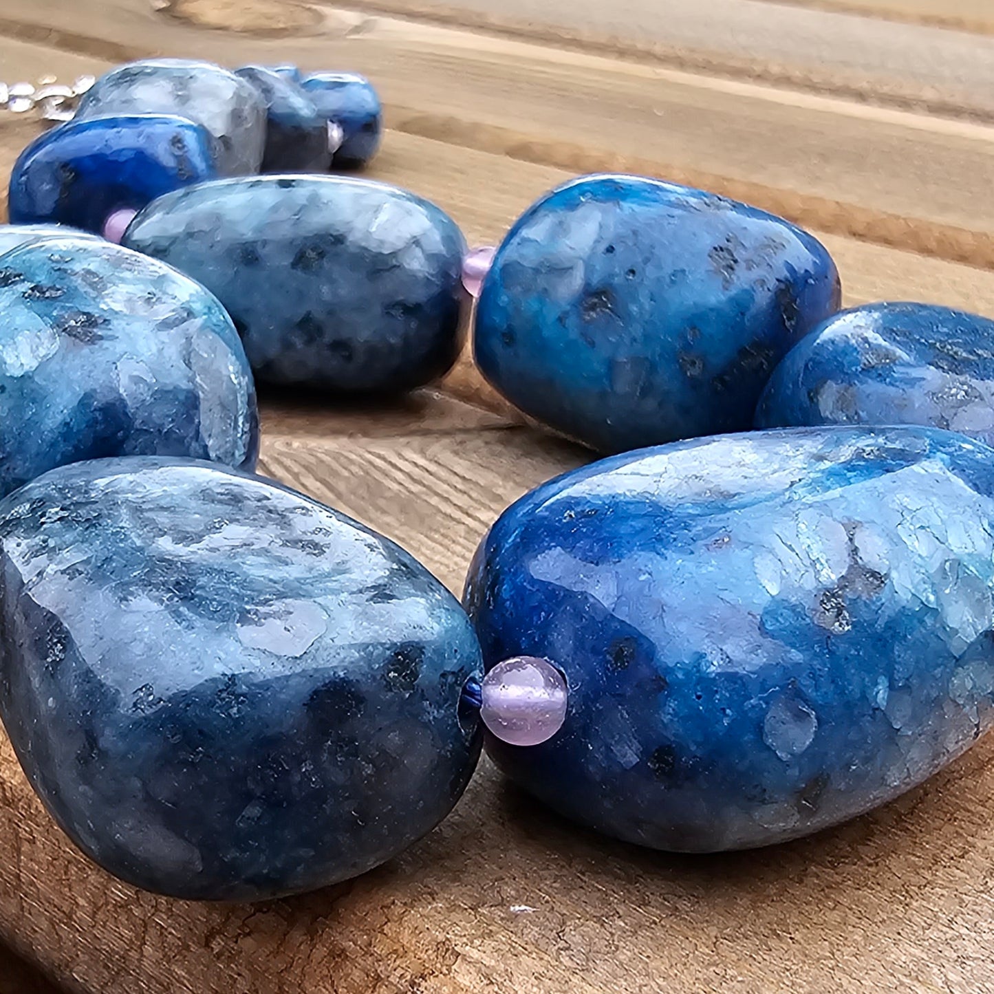 Apatite Bead Necklace Gemstone Handmade Beads