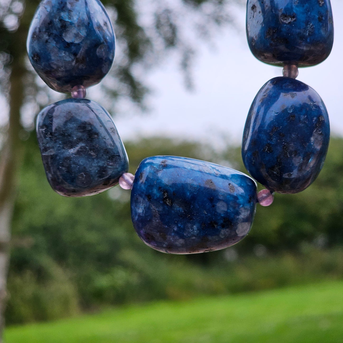 Apatite Bead Necklace Gemstone Handmade Beads
