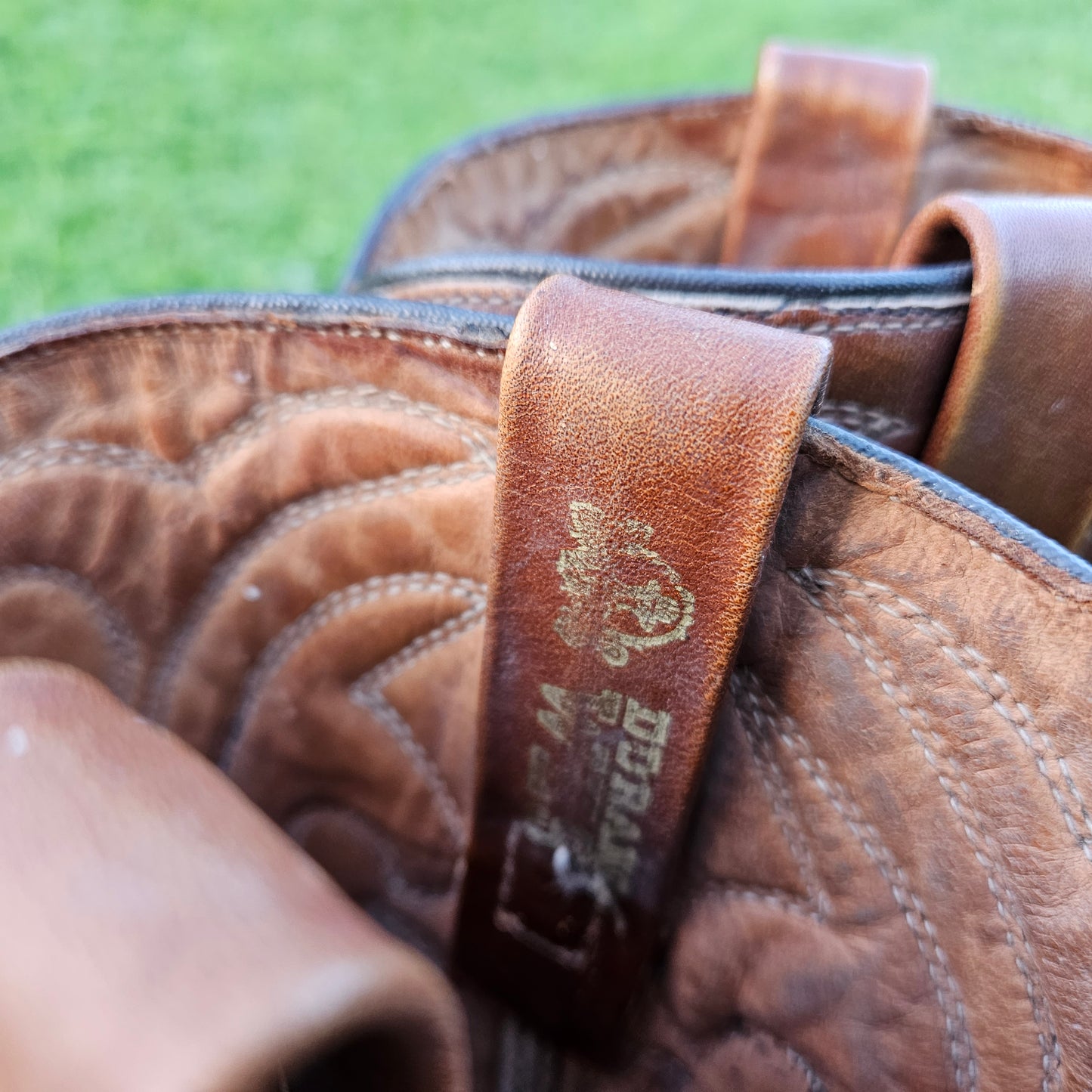 Genuine Cowboy Boots American Vintage Shoes Brown Leather Size 8D