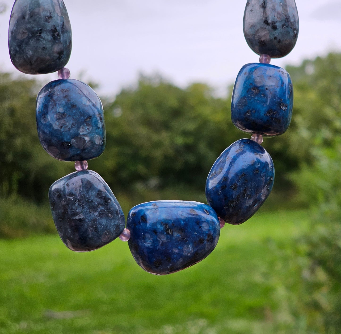 Apatite Bead Necklace Gemstone Handmade Beads